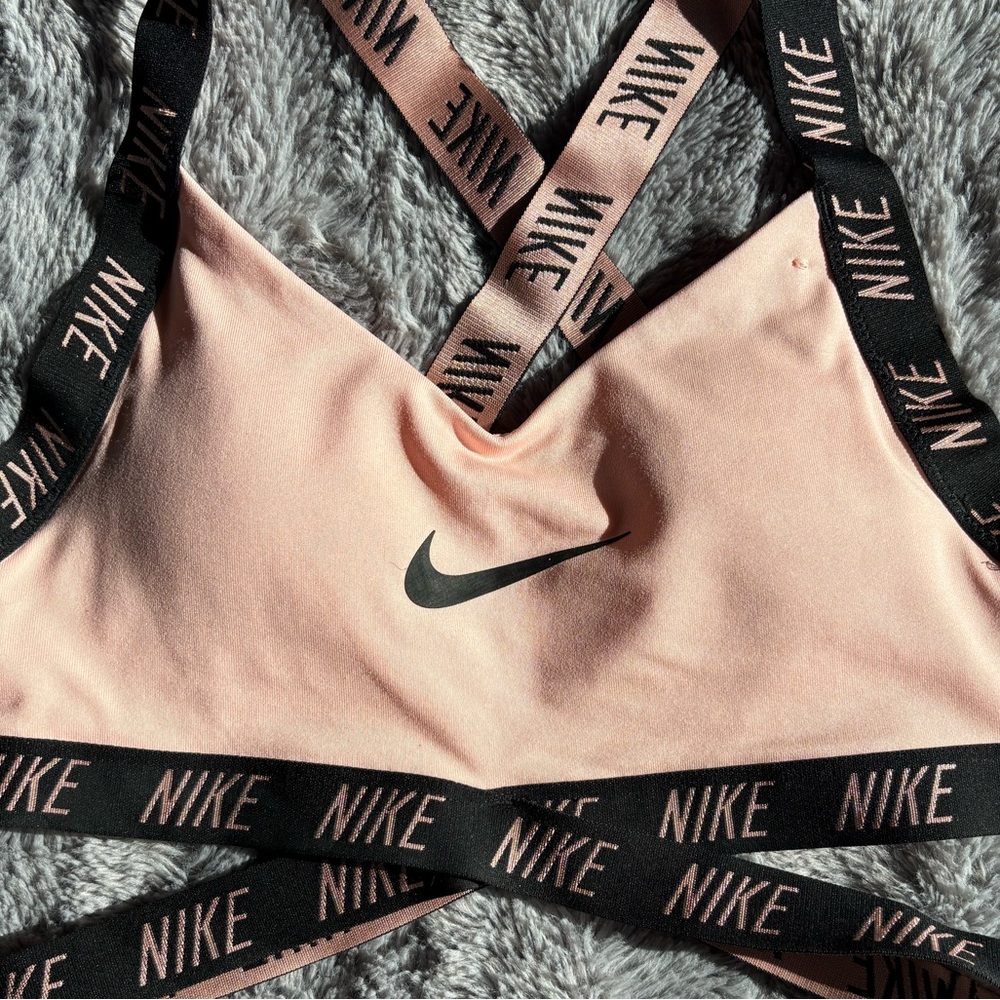 Nike Pink Sports Bra with Black Straps